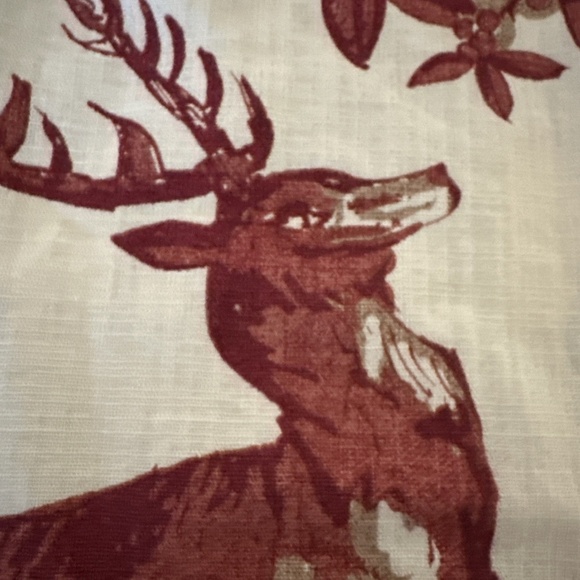 Pottery Barn Deer Toile Pillow Cover 24x24 Reversible - Picture 9 of 10